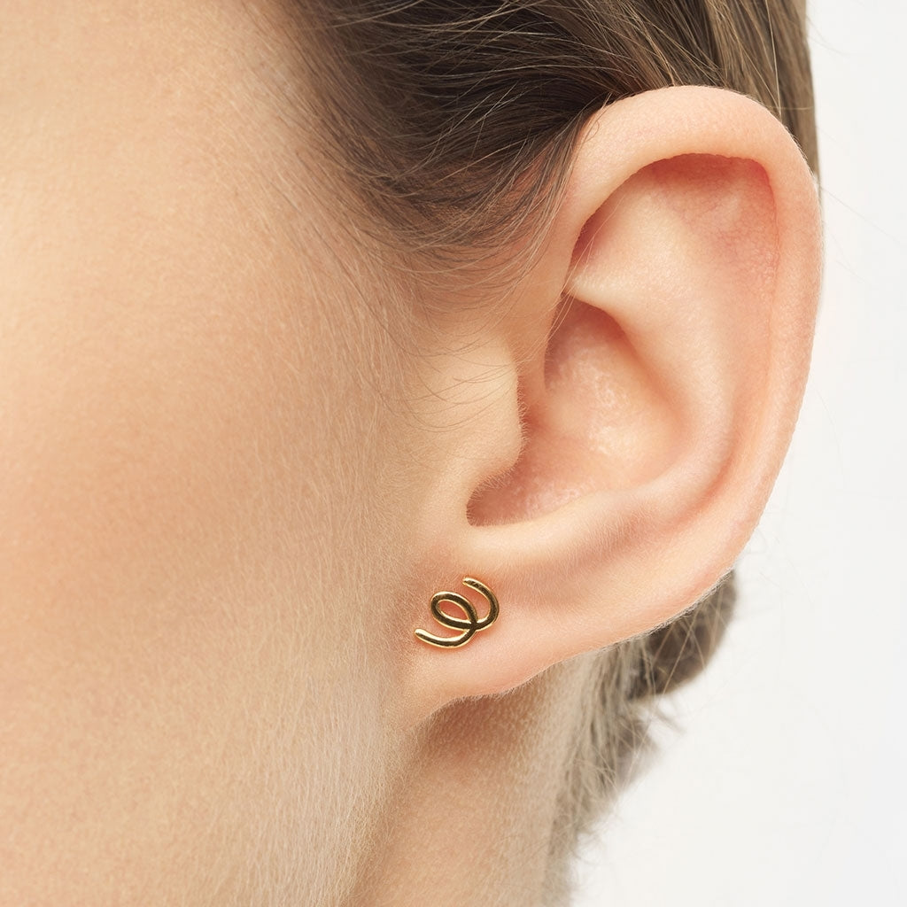 LULU Copenhagen Doodle boucle d'oreille 1 pièce Ear stud, 1 pcs Gold Plated