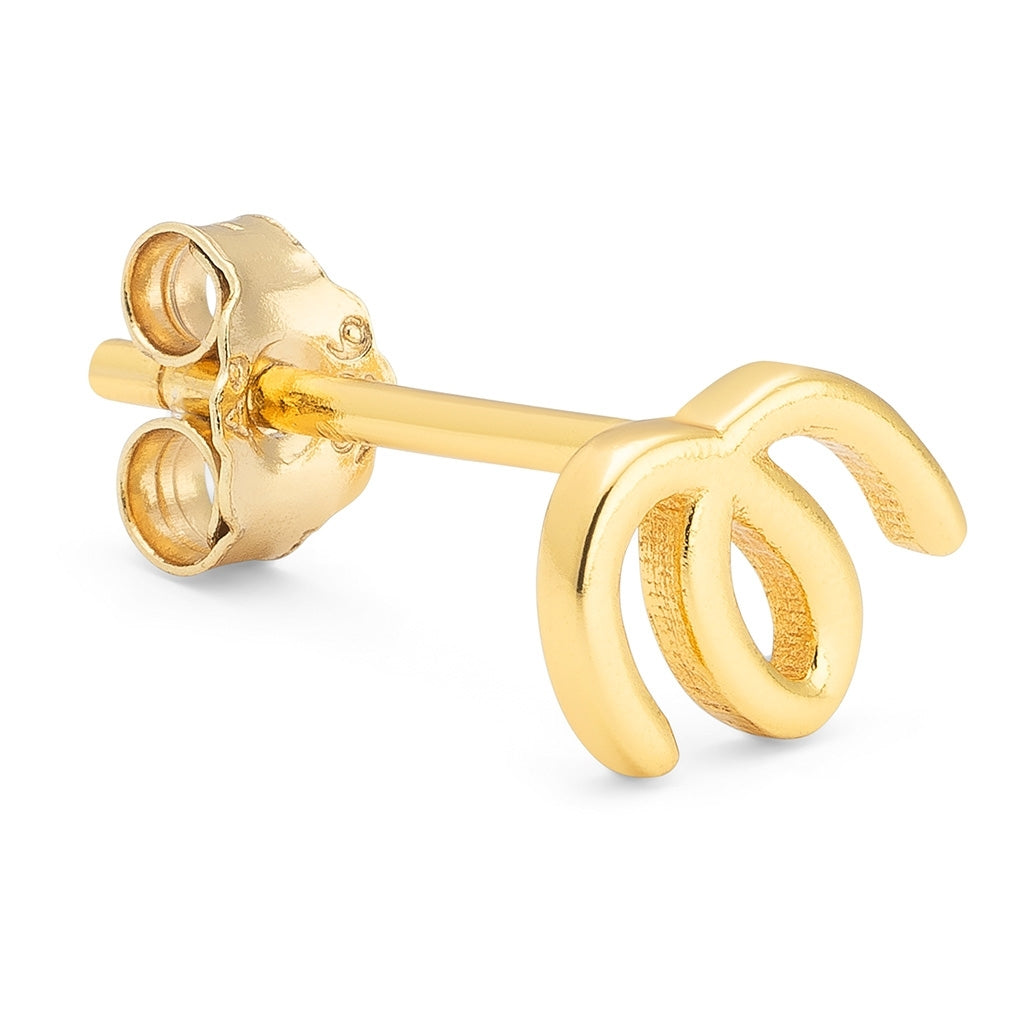 LULU Copenhagen Doodle boucle d'oreille 1 pièce Ear stud, 1 pcs Gold Plated