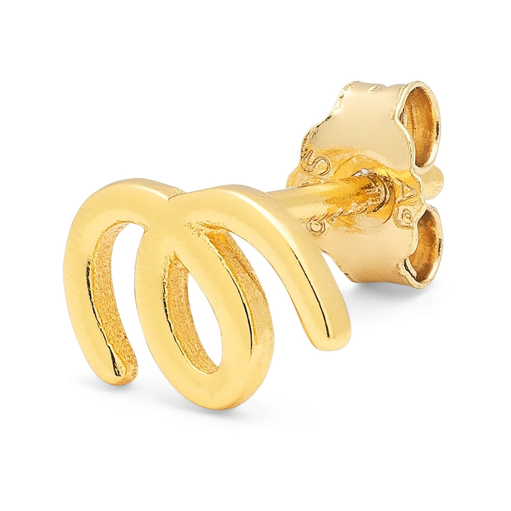 LULU Copenhagen Doodle boucle d'oreille 1 pièce Ear stud, 1 pcs Gold Plated