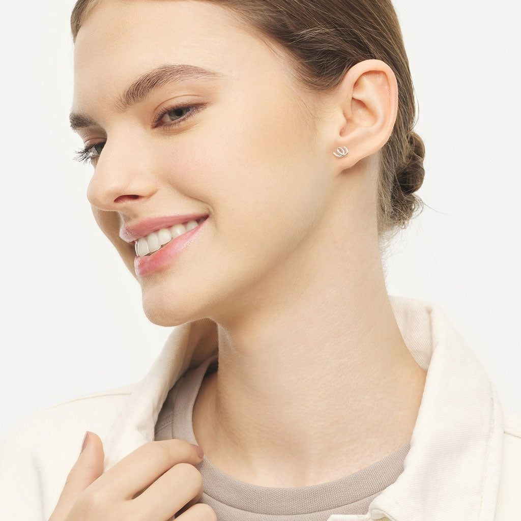 LULU Copenhagen Doodle boucle d'oreille 1 pièce Ear stud, 1 pcs Silver