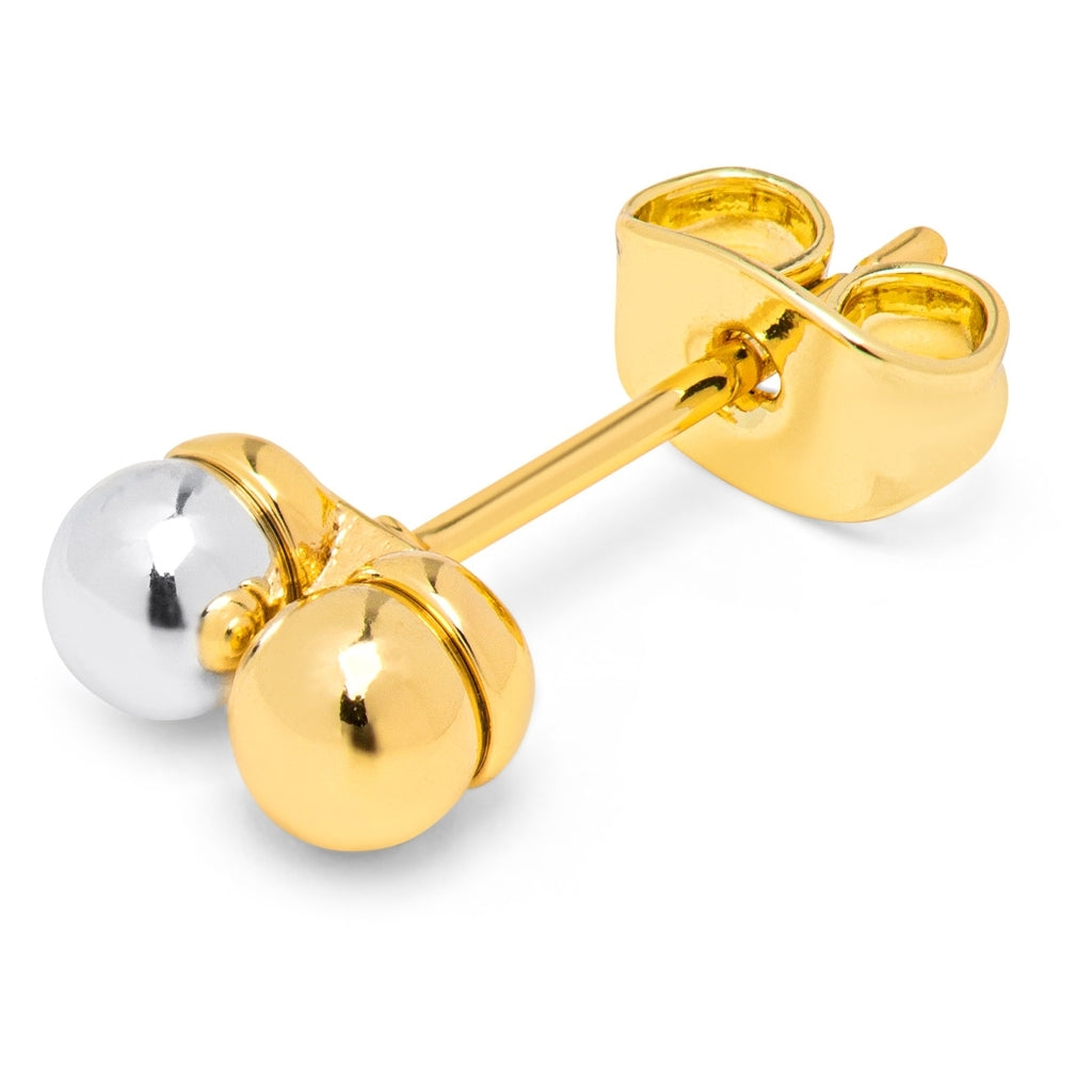 LULU Copenhagen Double Color Ball boucle d'oreille 1 pièce Ear stud, 1 pcs Gold-Silver