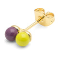 Double Color Ball boucle d'oreille 1 pièce - Wild Lime/Purple Harvest