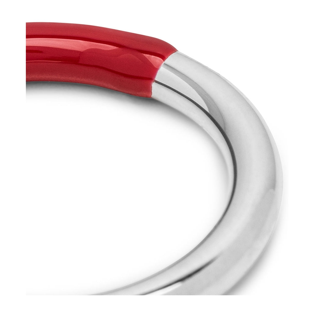 LULU Copenhagen Double Color Ring argent Rings Silver/Passion Red