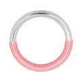 Double Color Ring argent - Silver/Light Pink