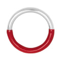Double Color Ring argent - Silver/Passion Red
