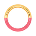 Double Color Ring plaqué or - Gold/Coral Pink