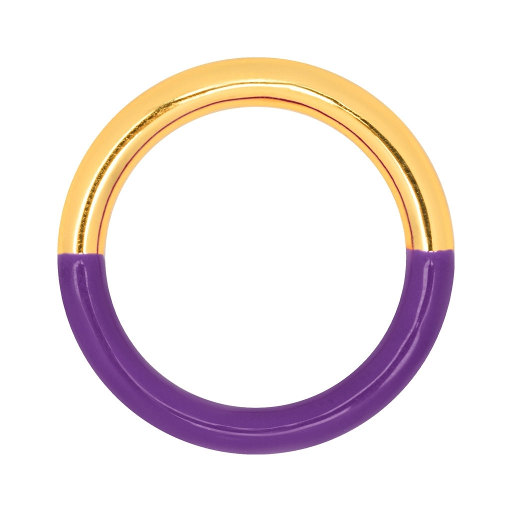 LULU Copenhagen Double Color Ring plaqué or Rings Gold/Deep Purple