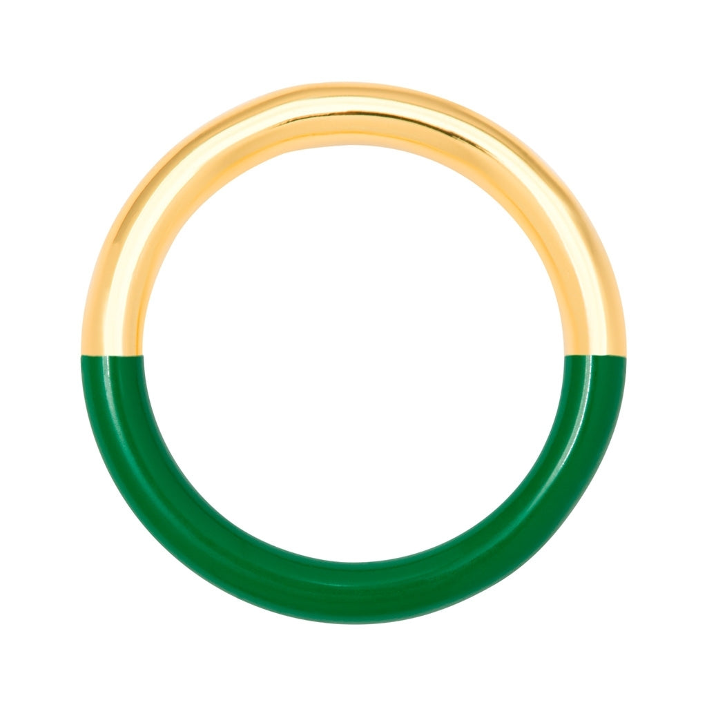 LULU Copenhagen Double Color Ring plaqué or Rings Gold/Green