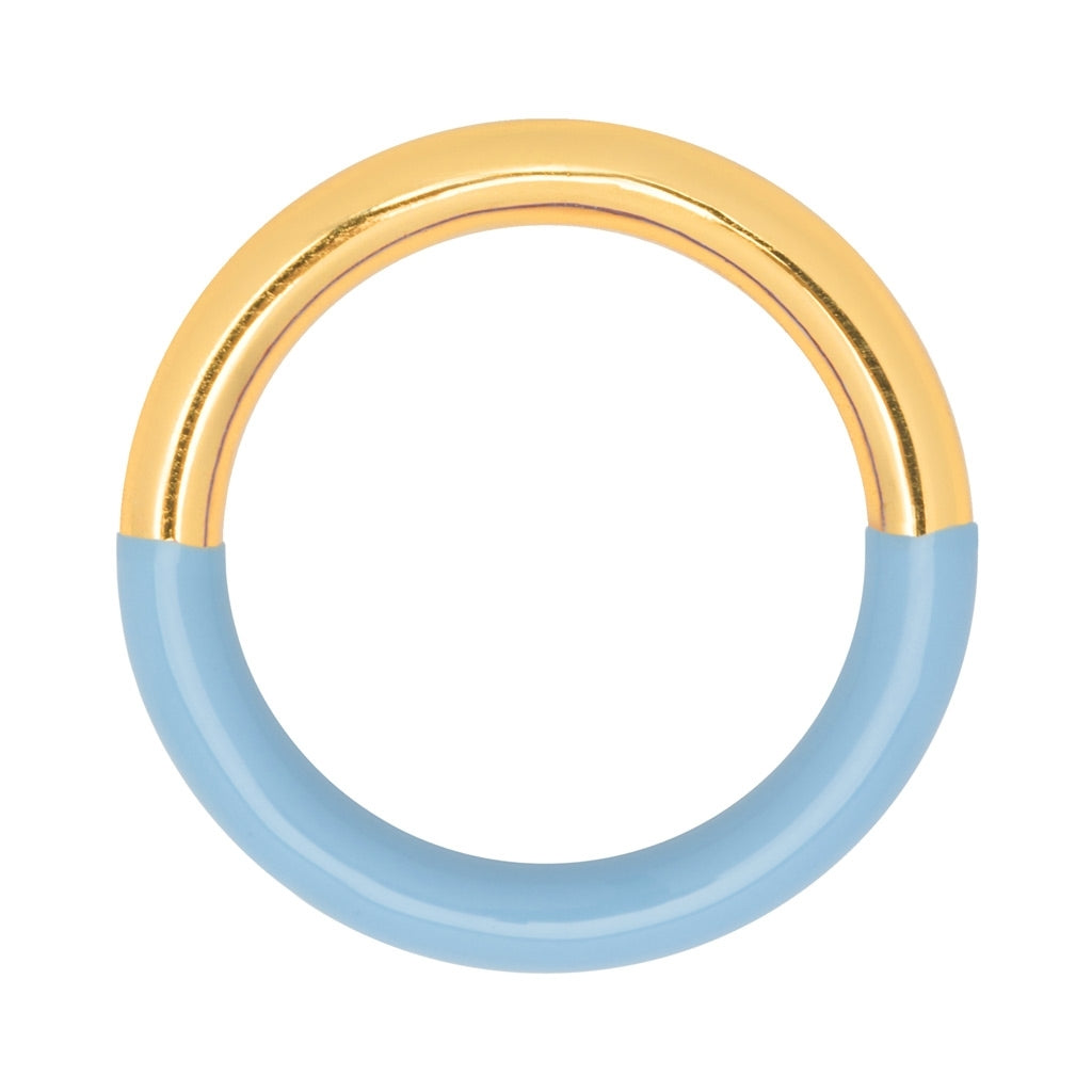 LULU Copenhagen Double Color Ring plaqué or Rings Gold/Light Blue