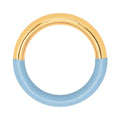 Double Color Ring plaqué or - Gold/Light Blue