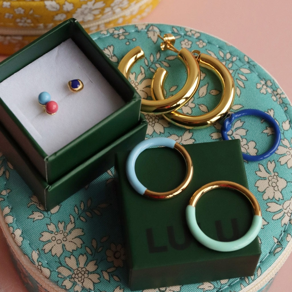 LULU Copenhagen Double Color Ring plaqué or Rings Gold/Mint