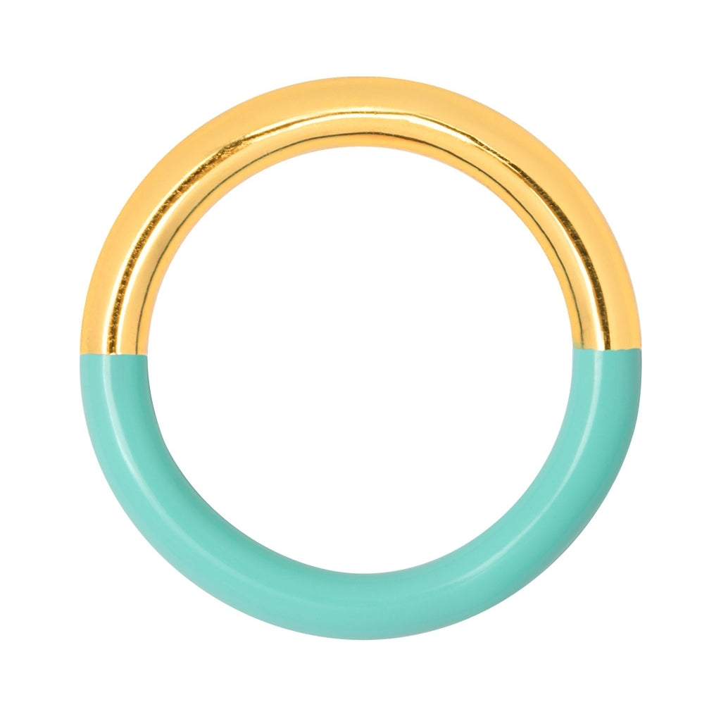 LULU Copenhagen Double Color Ring plaqué or Rings Gold/Mint