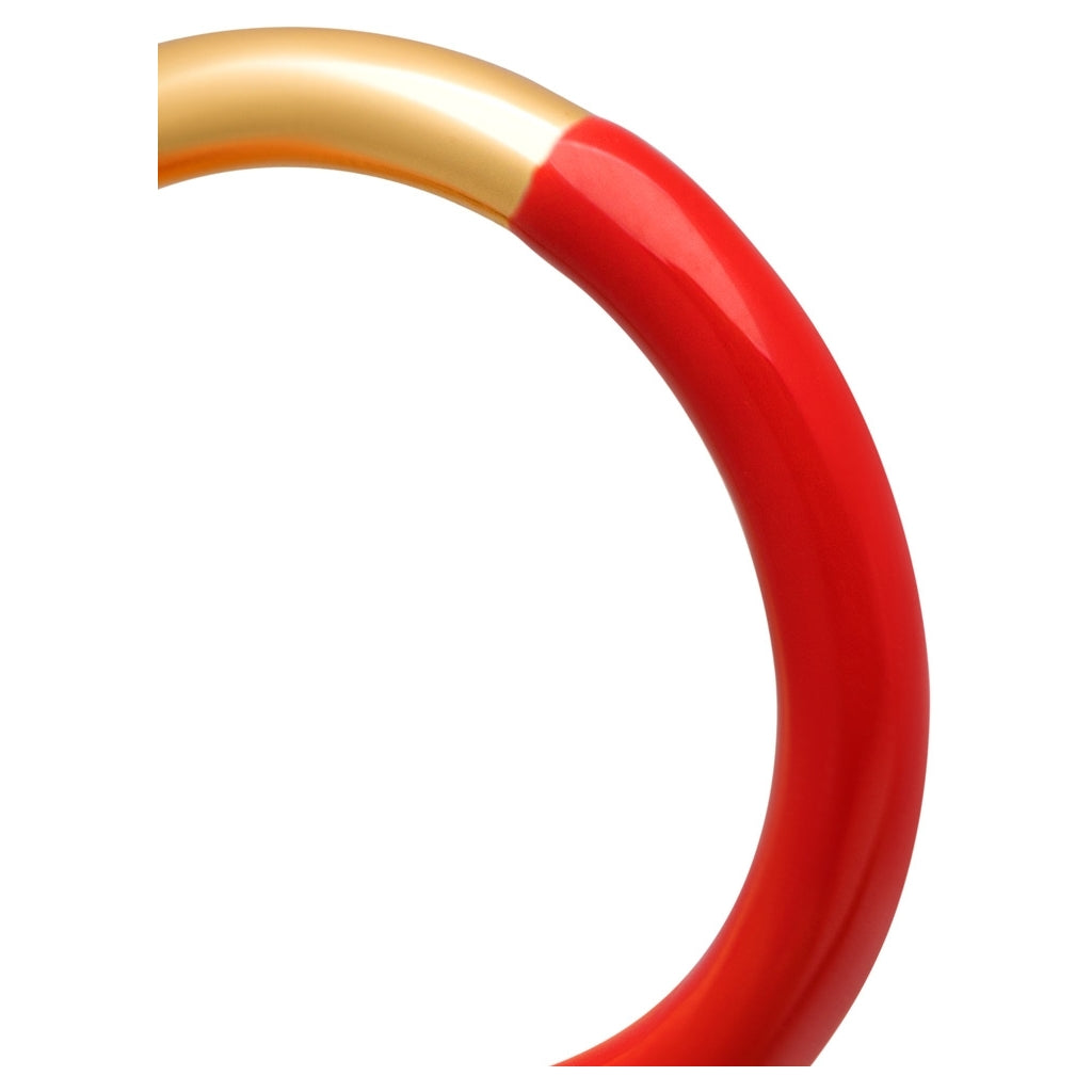 LULU Copenhagen Double Color Ring plaqué or Rings Gold/Passion Red