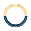 Double Color Ring plaqué or - Gold/Retro Dark Blue