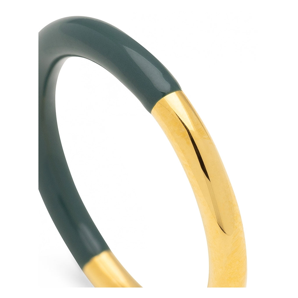 LULU Copenhagen Double Color Ring plaqué or Rings North Sea Green