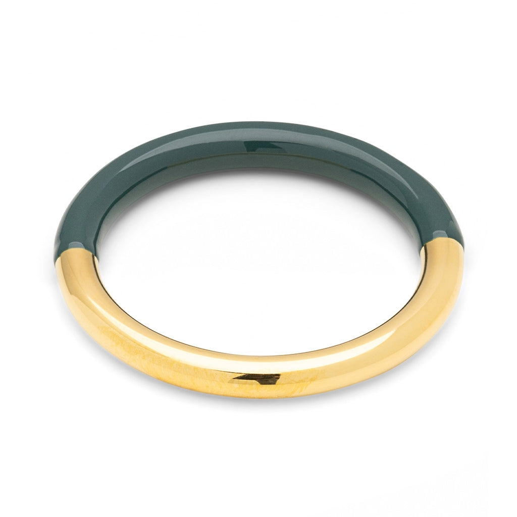 LULU Copenhagen Double Color Ring plaqué or Rings North Sea Green
