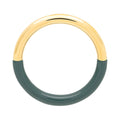 Double Color Ring plaqué or - North Sea Green