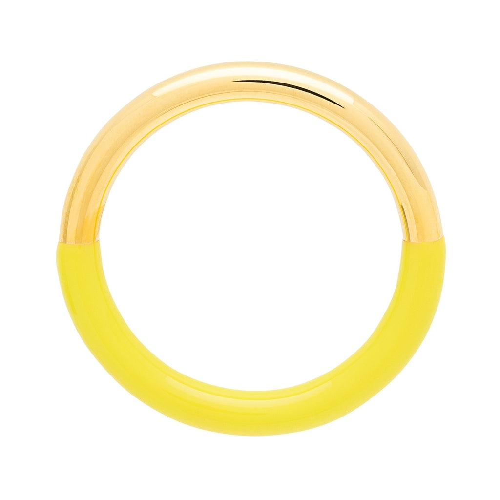LULU Copenhagen Double Color Ring plaqué or Rings Wild Lime