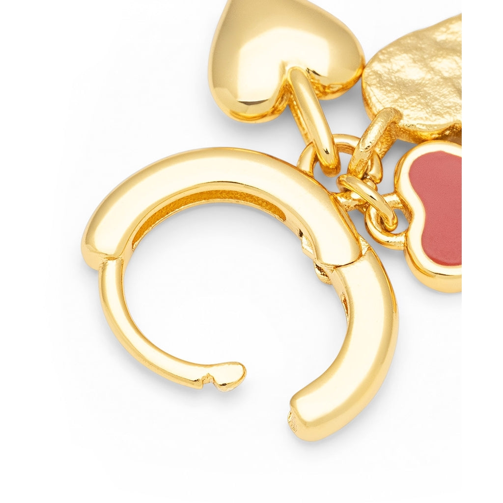 LULU Copenhagen Endless Love 1 pièce - Plaque or Ear stud, 1 pcs Passion Red