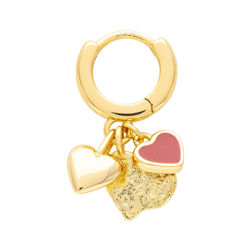 LULU Copenhagen Endless Love 1 pièce - Plaque or Ear stud, 1 pcs Passion Red