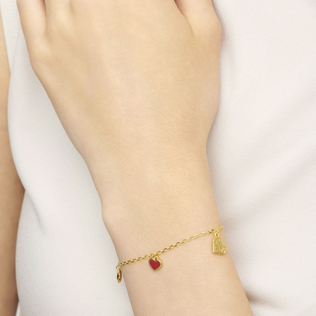 LULU Copenhagen Endless Love Bracelet - Plaqué argent Bracelets Passion Red