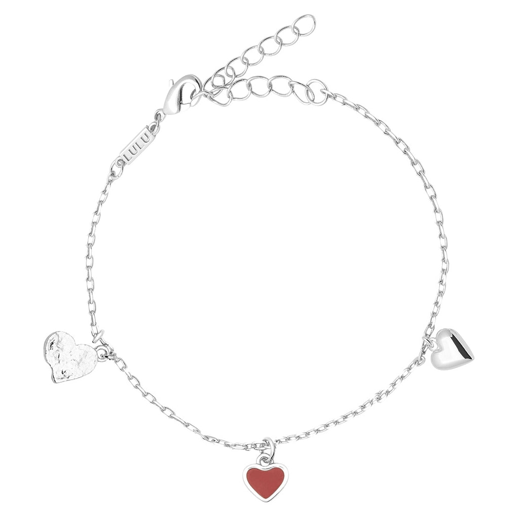 LULU Copenhagen Endless Love Bracelet - Plaqué argent Bracelets Passion Red