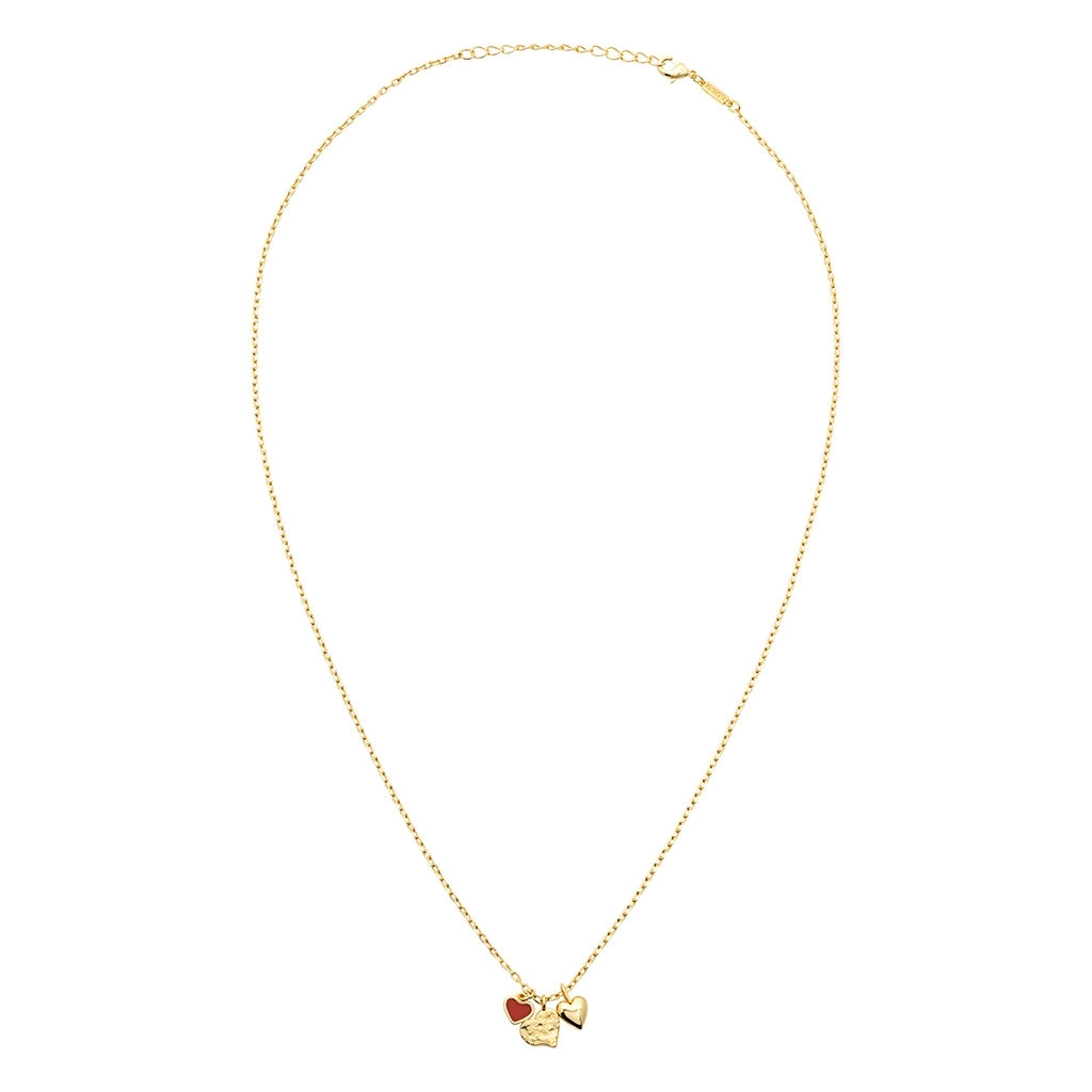 LULU Copenhagen Endless Love Collier - Plaque or Necklaces Passion Red