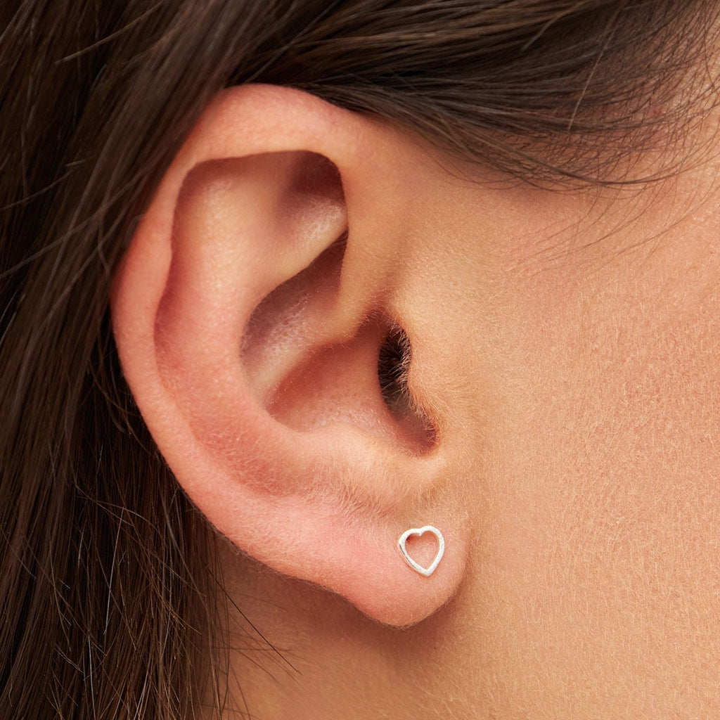 LULU Copenhagen Family Love boucles d'oreilles brossé Earrings, pairs Silver