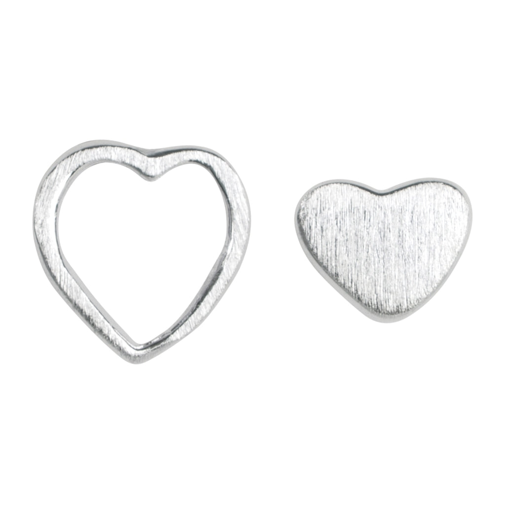 LULU Copenhagen Family Love boucles d'oreilles brossé Earrings, pairs Silver
