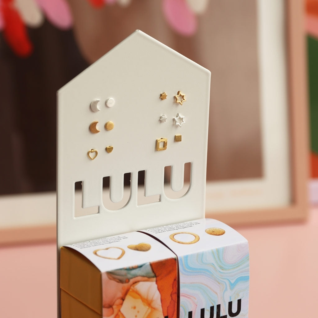 LULU Copenhagen Family Love boucles d'oreilles paire brossé Earrings, pairs Gold Plated