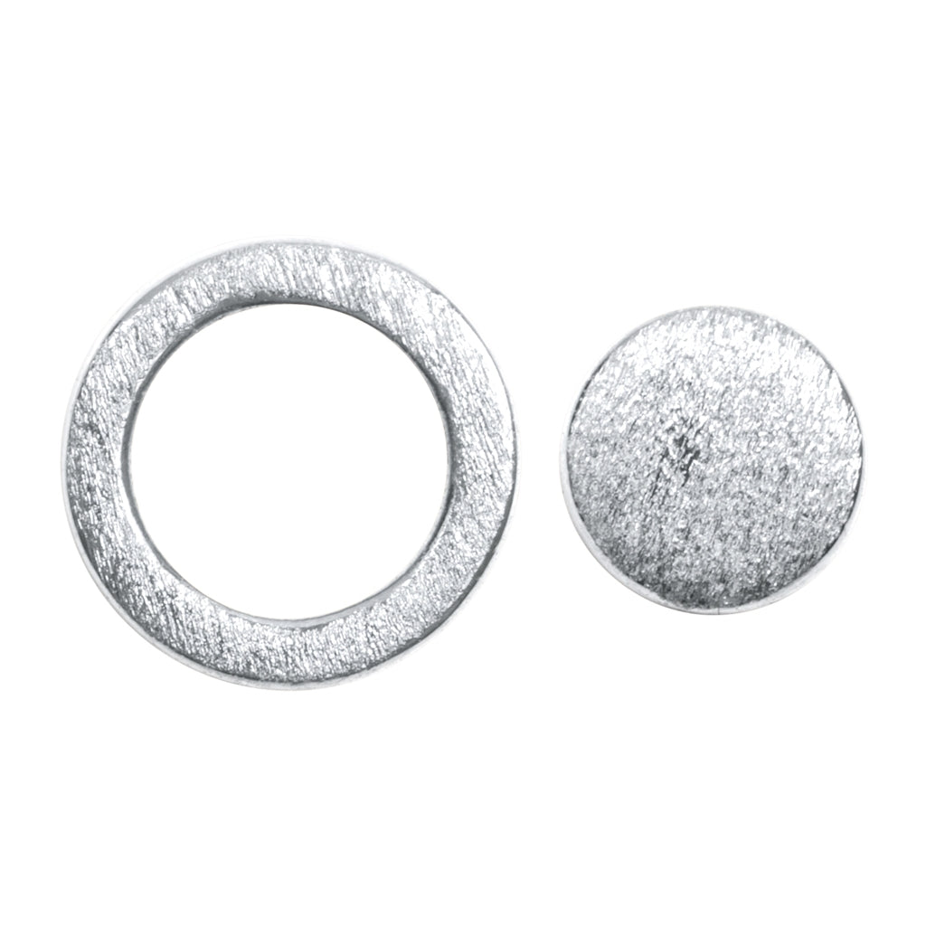 LULU Copenhagen Family Round boucles d'oreilles brossé Earrings, pairs Silver