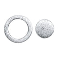 Family Round boucles d'oreilles brossé - Silver