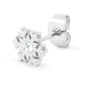 Flake boucle d'oreille 1 pcs - Silver Plated