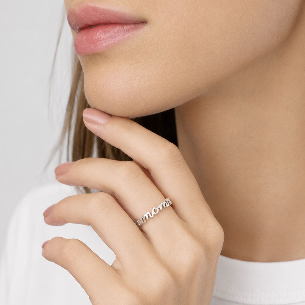 LULU Copenhagen For My Mom Anneau Rings Silver