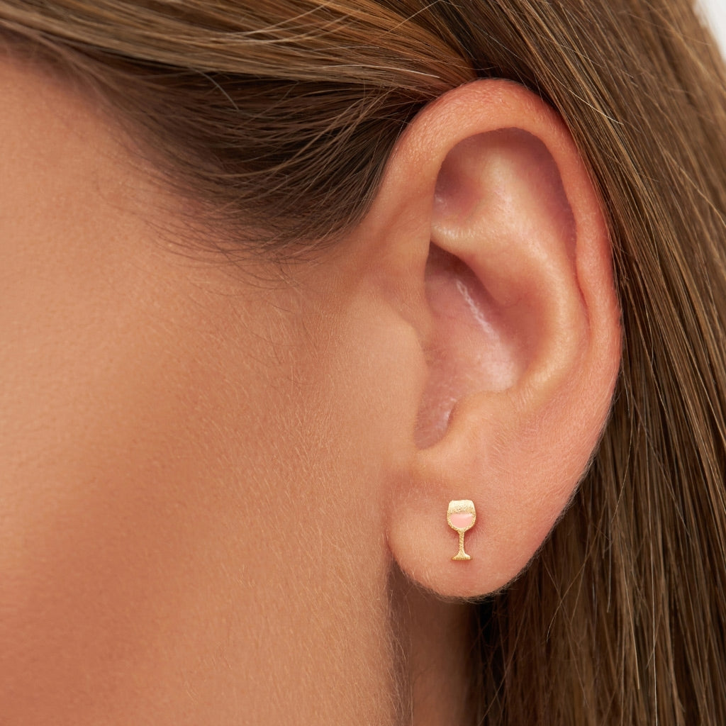 LULU Copenhagen Friday Rosé boucle d'oreille 1 pièce Ear stud, 1 pcs Gold Plated