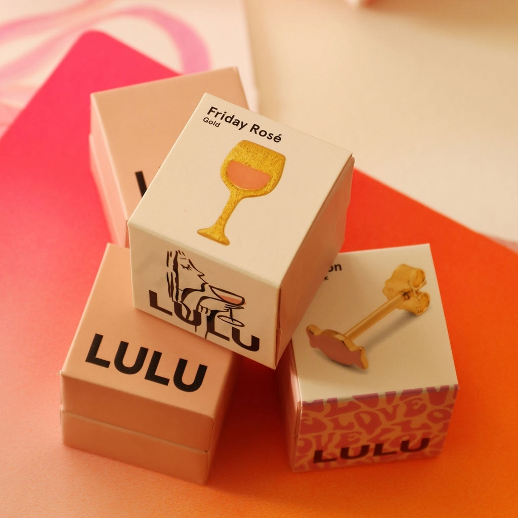 LULU Copenhagen Friday Rosé boucle d'oreille 1 pièce Ear stud, 1 pcs Gold Plated