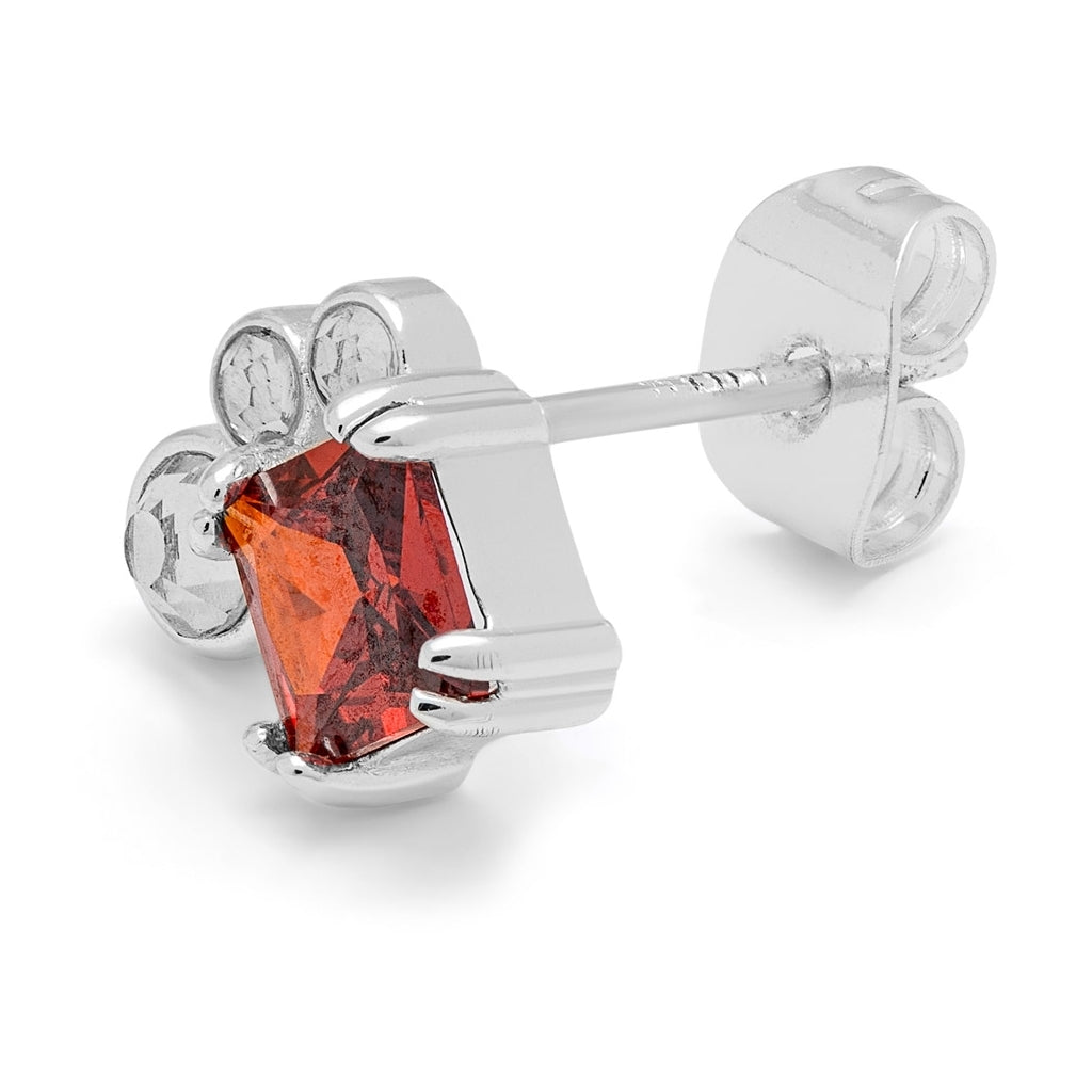 LULU Copenhagen Gala Red Bling Left boucle d'oreille 1 pièce Ear stud, 1 pcs Silver Plated