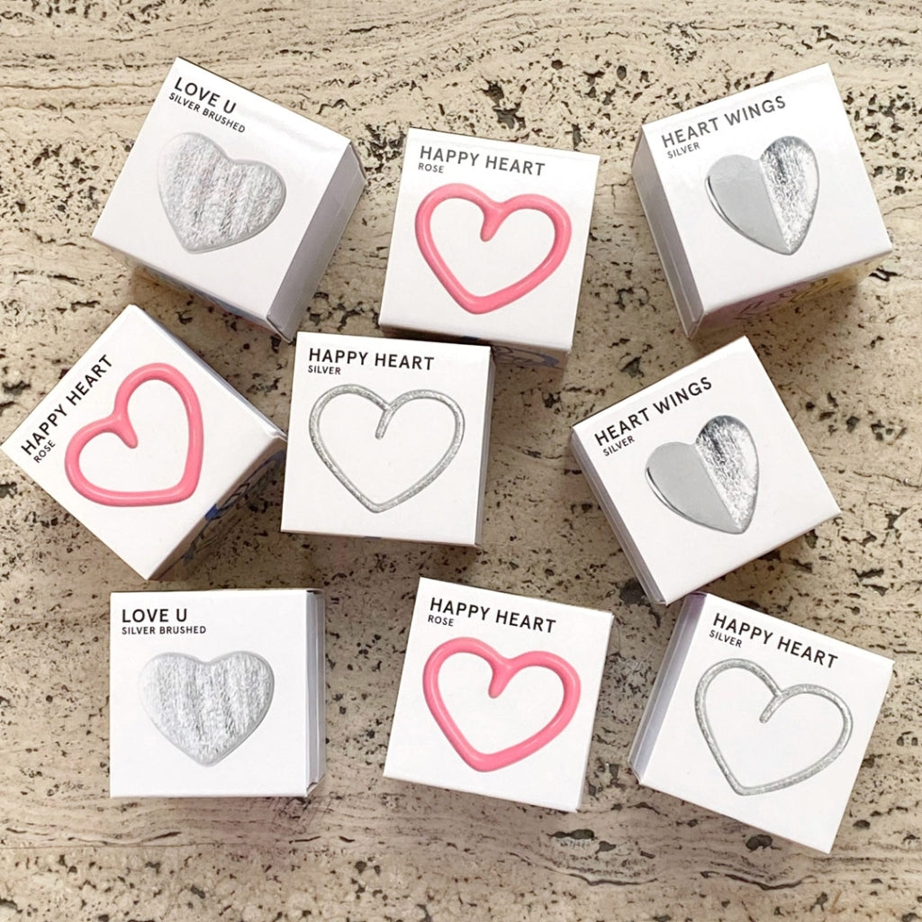 LULU Copenhagen Happy Heart boucle d'oreille 1 pièce Ear stud, 1 pcs Silver Plated