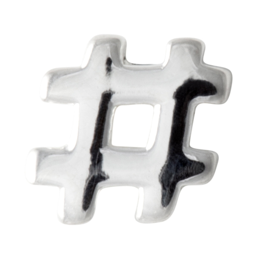LULU Copenhagen Hashtag boucle d'oreille 1 pièce Ear stud, 1 pcs Silver