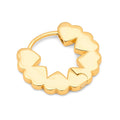 Heart Hoops Paire - Gold Plated