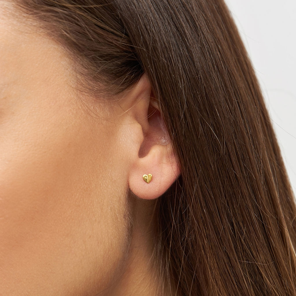LULU Copenhagen Heart Wings boucle d'oreille 1 pièce Ear stud, 1 pcs Gold Plated