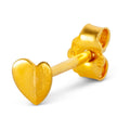 Heart Wings boucle d'oreille 1 pièce - Gold Plated