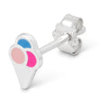 Ice cone boucle d'oreille 1 pièce - Silver Plated