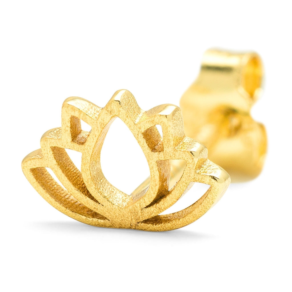 LULU Copenhagen Lotus boucle d'oreille 1 pièce Ear stud, 1 pcs Gold Plated