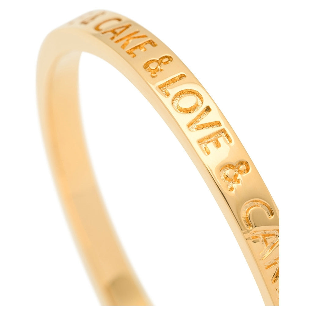 LULU Copenhagen Love & Cake Bangle - Plaque or Bracelets Gold Plated