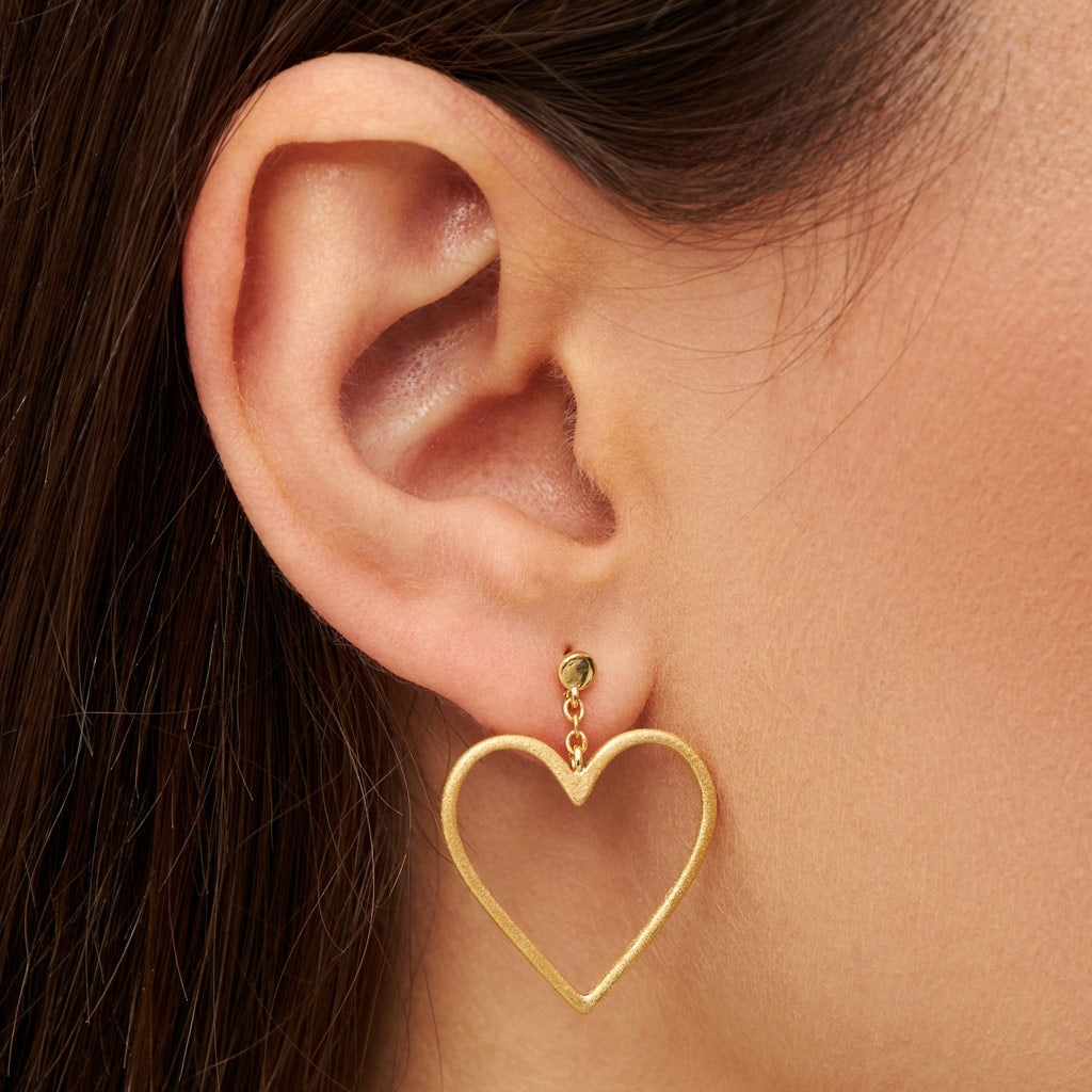 LULU Copenhagen Love Free boucle d'oreille 1 pièce Ear stud, 1 pcs Gold Plated
