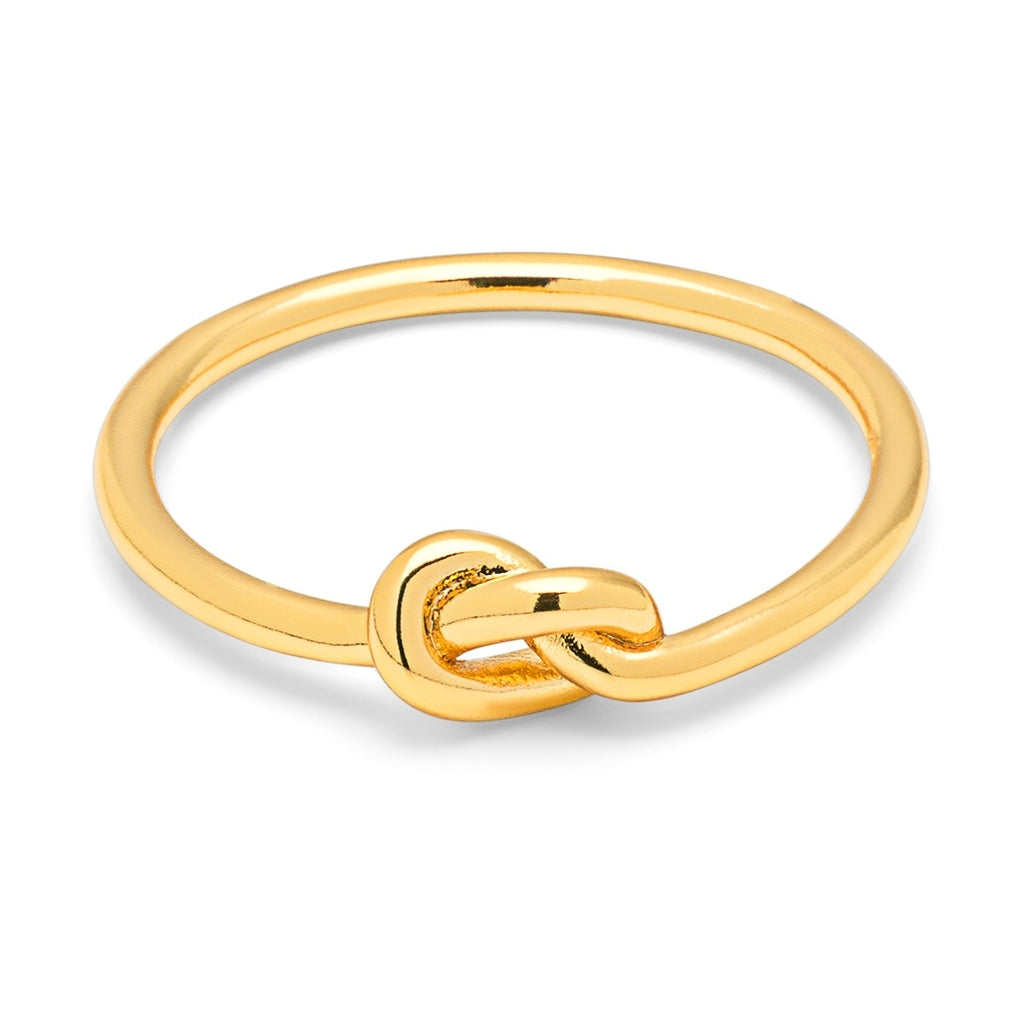 LULU Copenhagen Love Knot Ring en argent plaqué or Rings Gold Plated