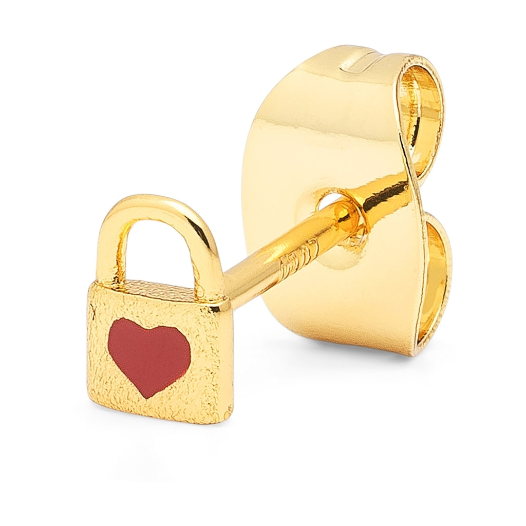 LULU Copenhagen Love Lock 1 pièce Ear stud, 1 pcs Gold Plated