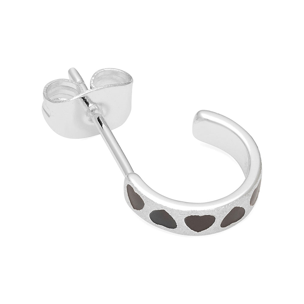 LULU Copenhagen Love Repeat hoops paires - Plaqué argent Hoops Cocoa Powder