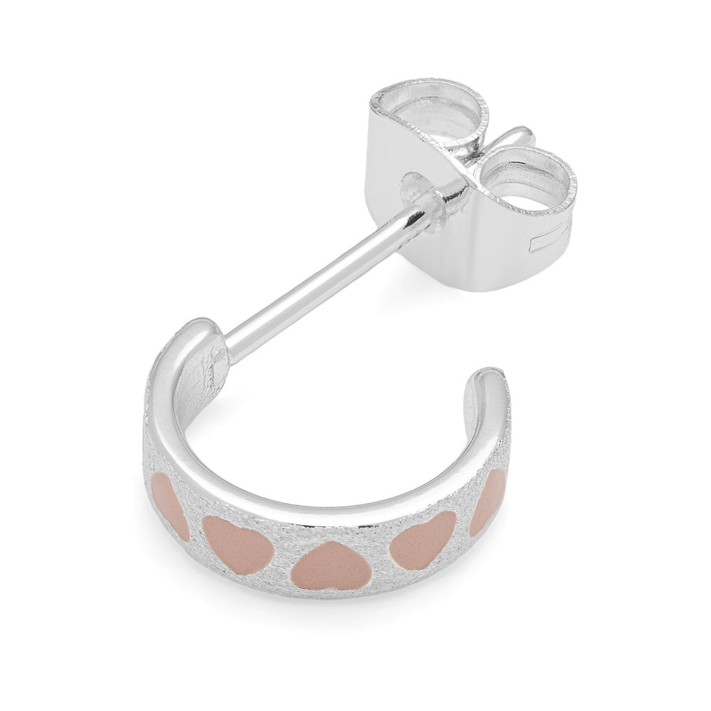 LULU Copenhagen Love Repeat hoops paires - Plaqué argent Hoops Dusty Peach
